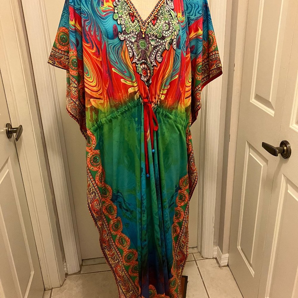 Gorgeous color Kaftan, LaleeLa, One size fits all
